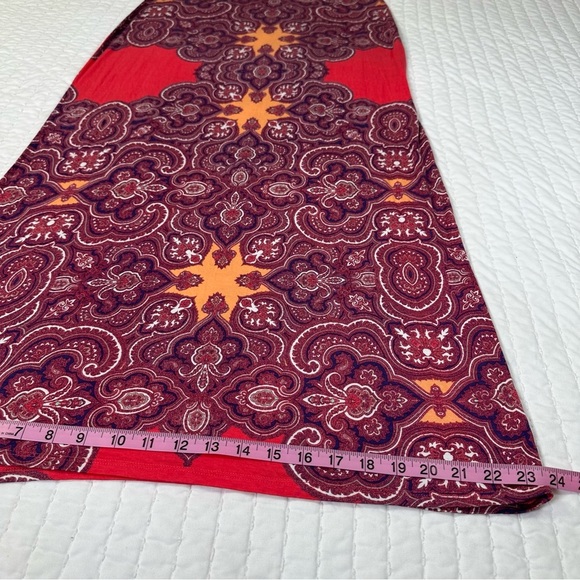 a.n.a Maxi Slip Dress Women’s M Sleeveless Paisley Strech - Picture 5 of 10